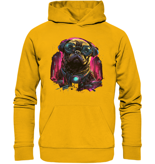 Cyberdog Pug - Organic Basic Hoodie